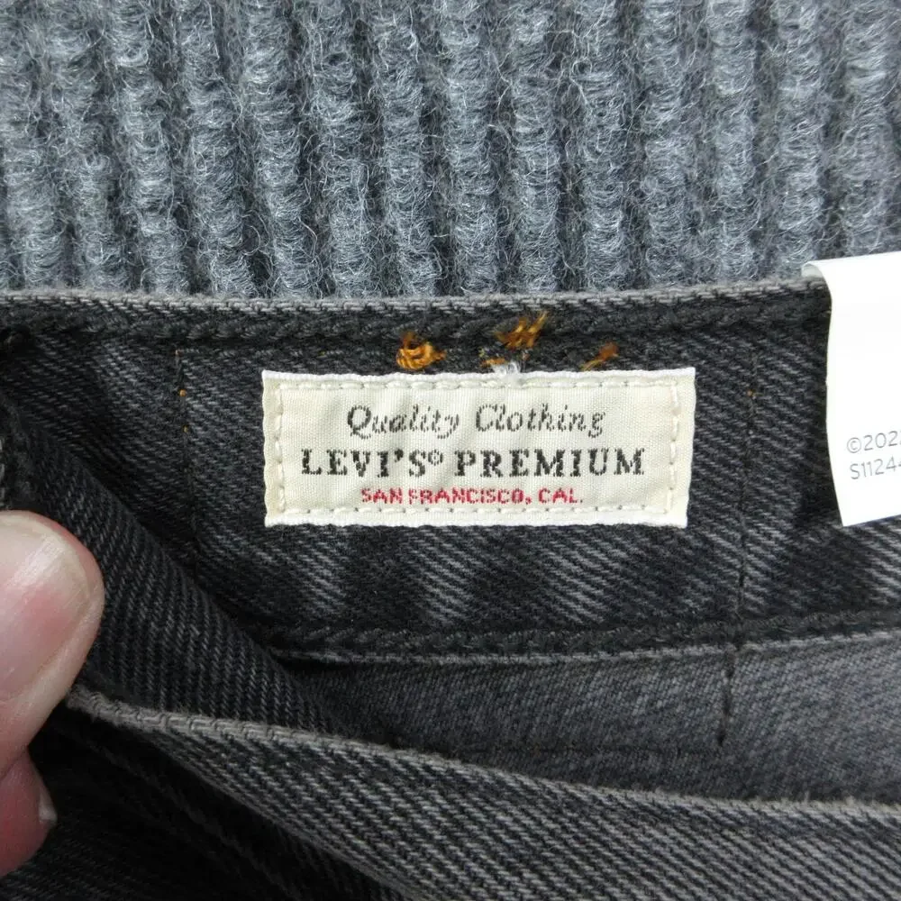 Levi's 501 '90s Jeans Mens 28 Black Cropped Straight Relaxed Denim 29x27.5* NWT